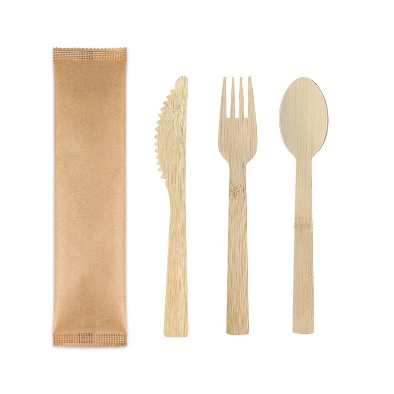 Environmentally friendly bamboo knife, fork and spoon set (5)
